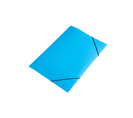 Blue Plastic 3-Flap File Folder with Elastics|B-1
