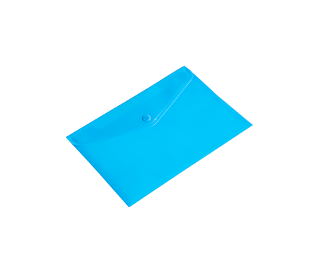 Translucent Blue Plastic Envelope Folder | B-4