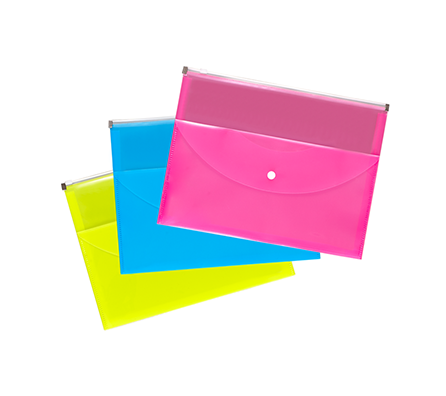 A4 Plastic Zipper Bag with Extra Coupon Size Envelope Bag | MFO-1029