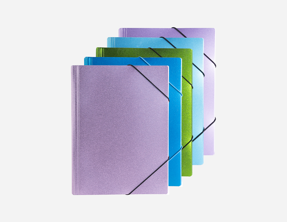 PP Glitter Metallic Elastic Folder |  MFO-8205