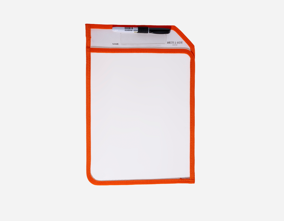 Reusable PET Transparent Dry Erase Pockets | L-Shaped Opening | Dual-Sided Writing |MFO-8052