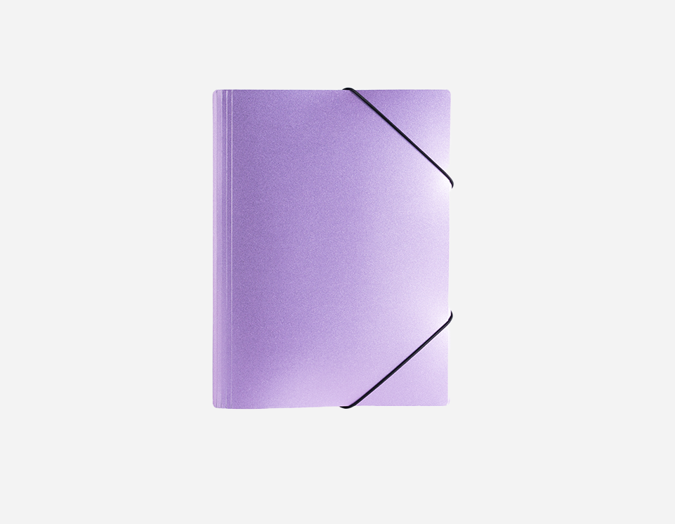 PP Glitter Metallic Elastic Folder |  MFO-8205