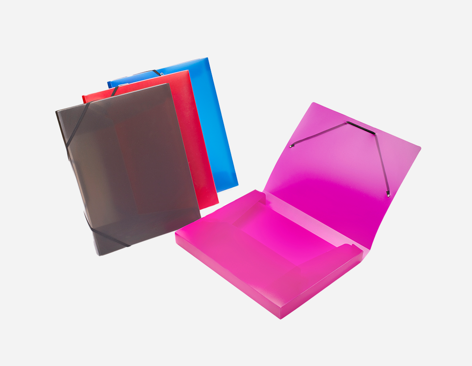 Plastic Translucent Sandy Finish Storage Boxes Elastic Band Filing Boxes | MFO-004 