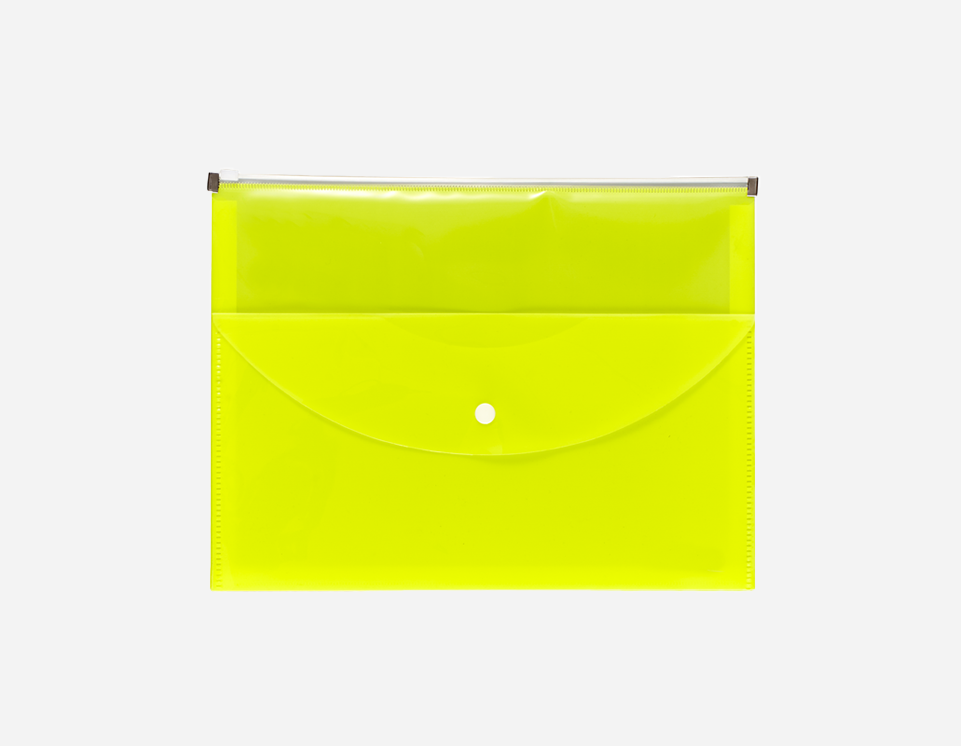 A4 Plastic Zipper Bag with Extra Coupon Size Envelope Bag | MFO-1029