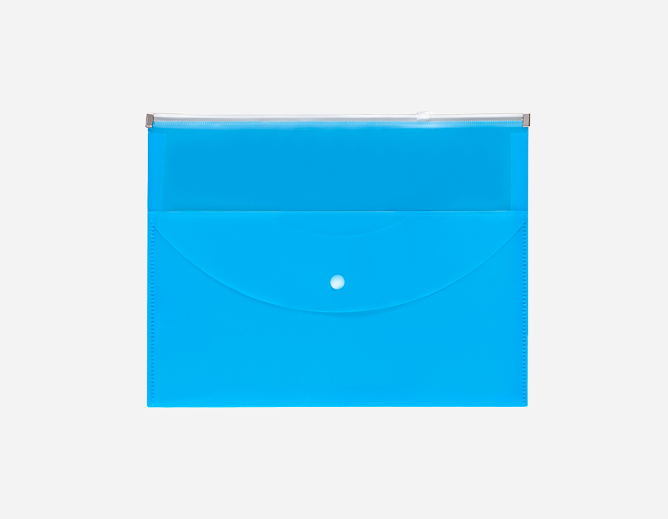 A4 Plastic Zipper Bag with Extra Coupon Size Envelope Bag | MFO-1029