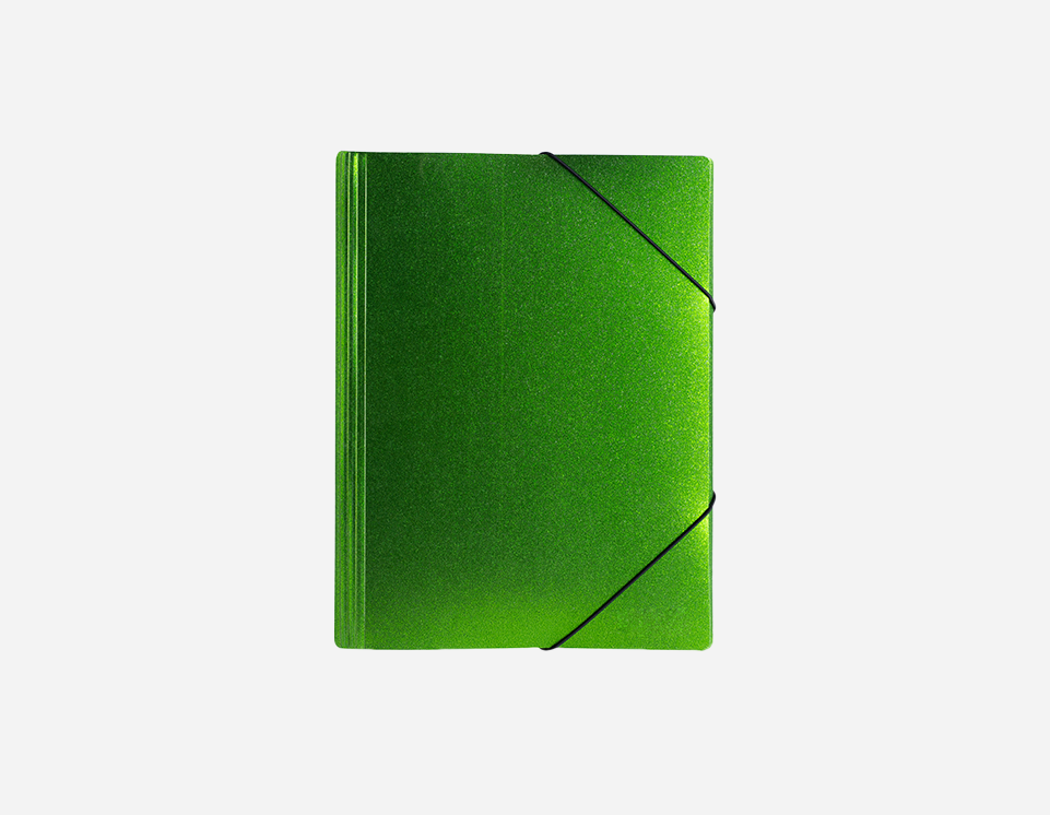 PP Glitter Metallic Elastic Folder |  MFO-8205