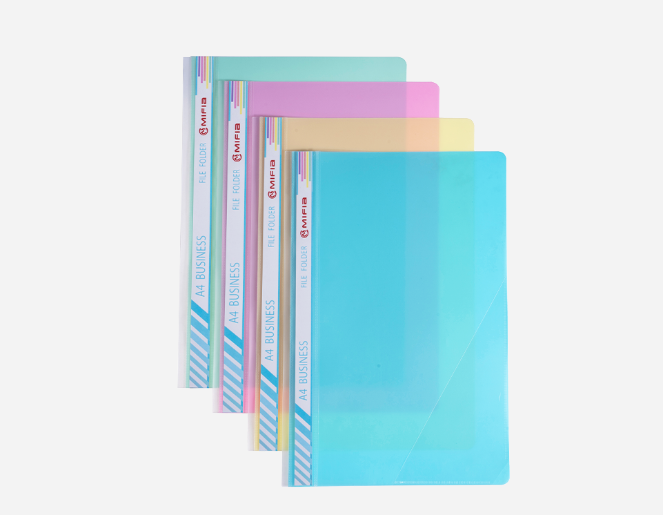 Pastel PP Report Files | Metal Clip & Spine Slot | Inside Triangle Pocket Design | P-MFO-015