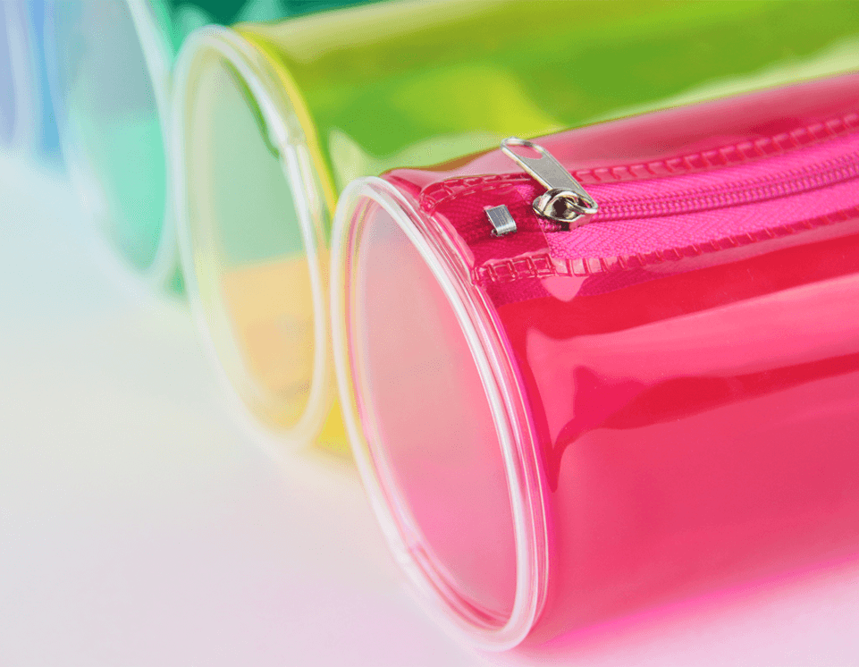 PVC Fluorescence Round Pencil Bag - MFO-1083