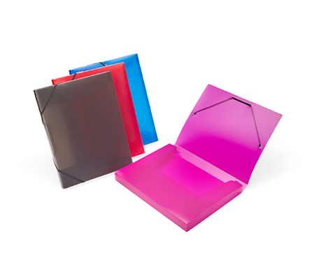 Plastic Translucent Sandy Finish Storage Boxes Elastic Band Filing Boxes | MFO-004 