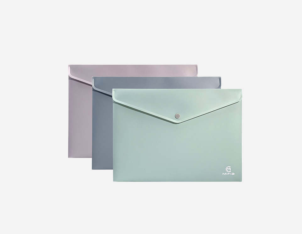 Soft Touch Solid Color Plastic Envelope Folder | MO-MFO-021