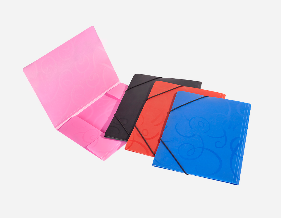 Embossed Pattern Elastic Folders | MFO-032