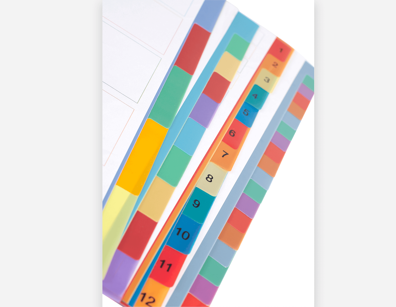 A4 PP Dividers with Colorful Tabs–Multiple Page Options-MFO-034