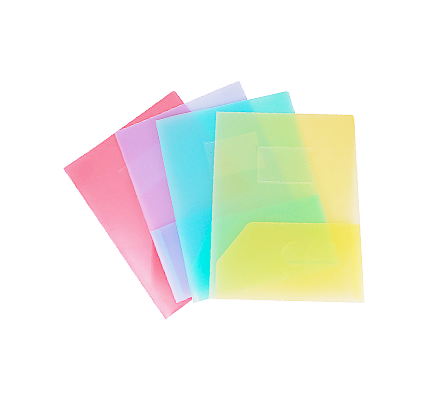 Translucent PP Two-Pocket Folder with Name Card Slot MFO-054