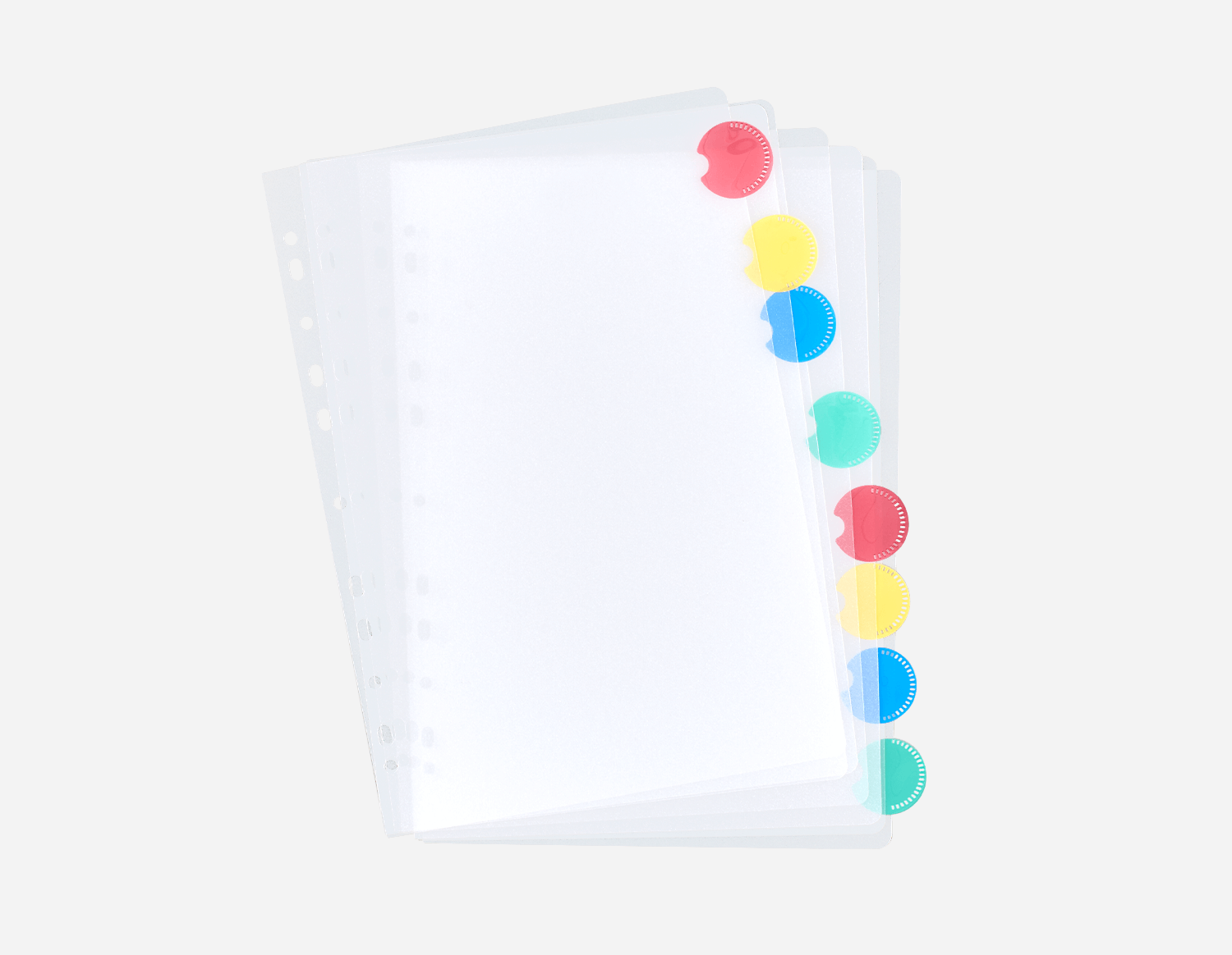 11-Hole Transparent Tab Dividers for Document Organization