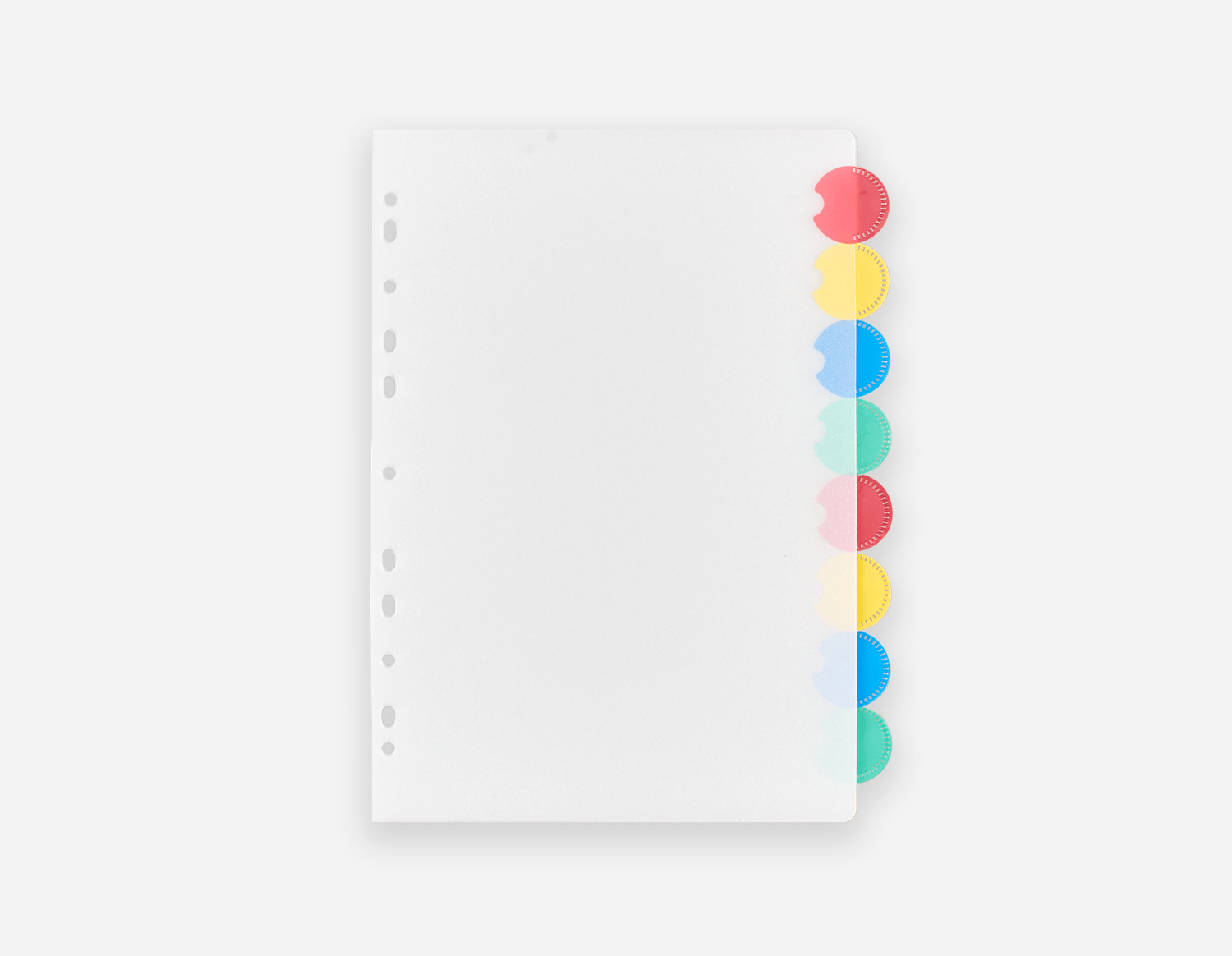 11-Hole Transparent Tab Dividers for Document Organization
