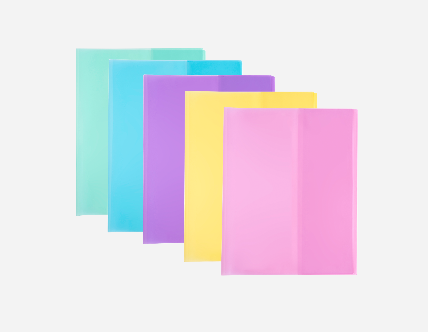 Glossy Opaque PVC Book Covers in Solid & Pastel Colors MFB-1004
