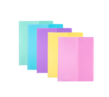 Glossy Opaque PVC Book Covers in Solid & Pastel Colors MFB-1004