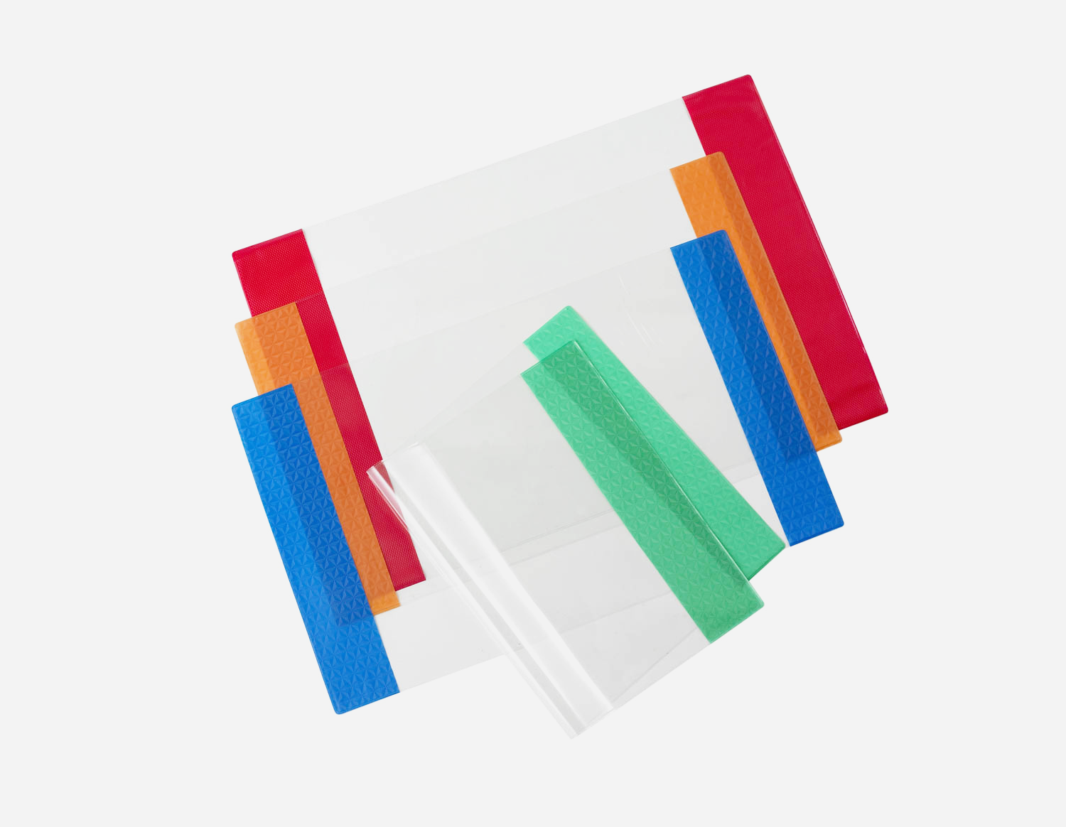 Transparent PVC Book Cover with Colorful Embossed Tape MFB-024