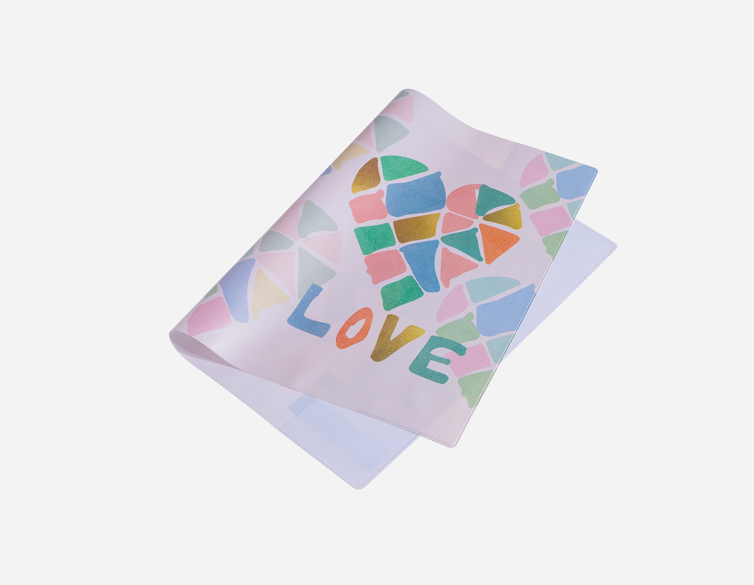 White PVC Book Cover with 4C Printing MFB-507