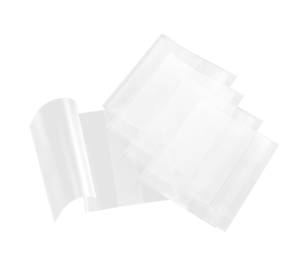 PP Transparent Orange Peel Textured Book Cover with Adjustable Spine and Glue Strip MFB-013T