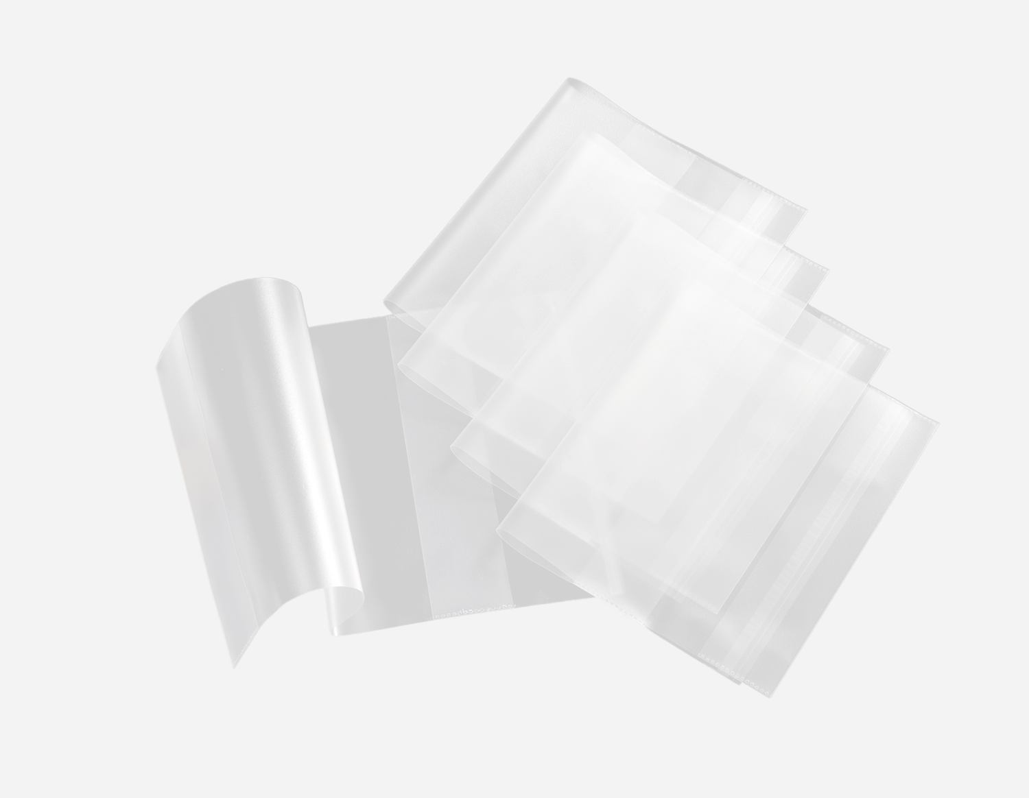 PP Transparent Orange Peel Textured Book Cover with Adjustable Spine and Glue Strip MFB-013T