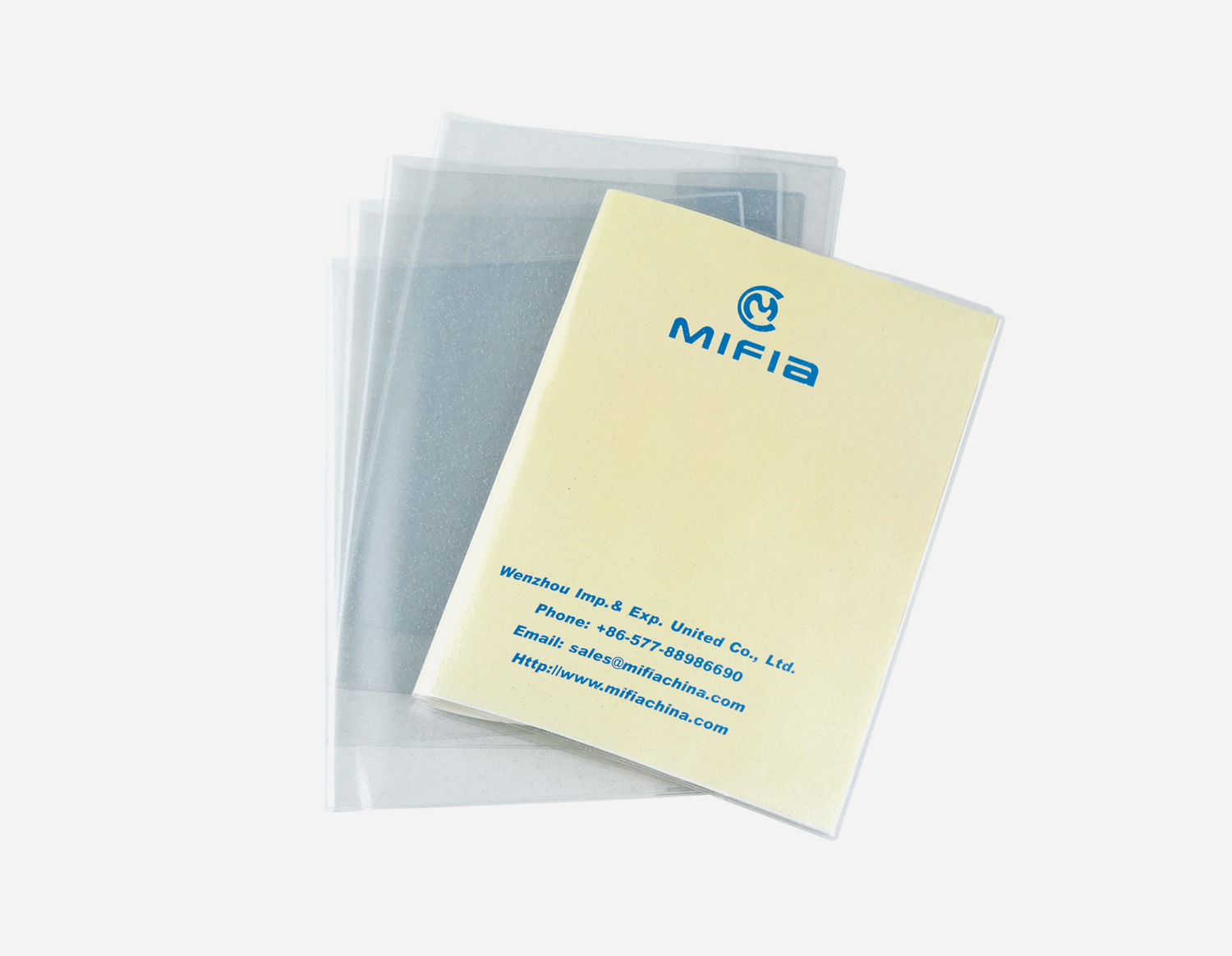 Transparent PVC Glitter Book Jacket with Glitter Finish MFB-023