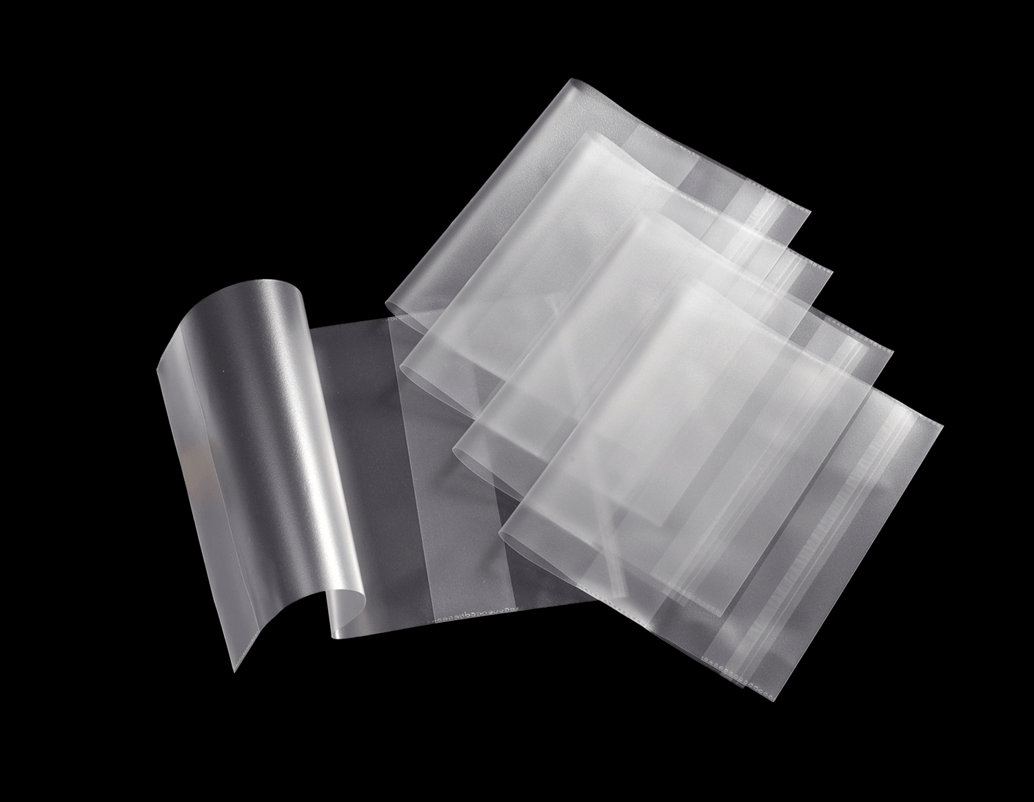 PP Transparent Orange Peel Textured Book Cover with Adjustable Spine and Glue Strip MFB-013T