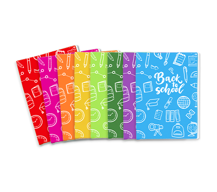 White PVC Book Cover with Monochrome Printing MFB-506