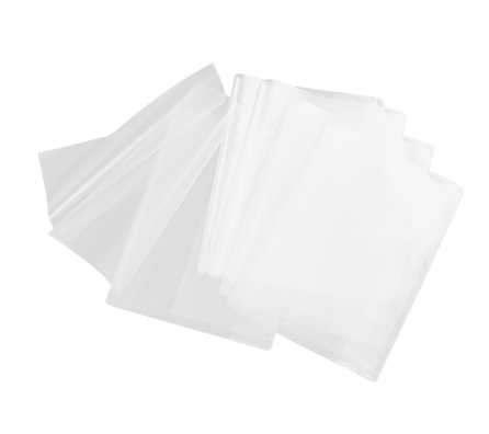 PP Transparent Orange Peel Book Cover with Dual Bookmark Flap - MFB-010