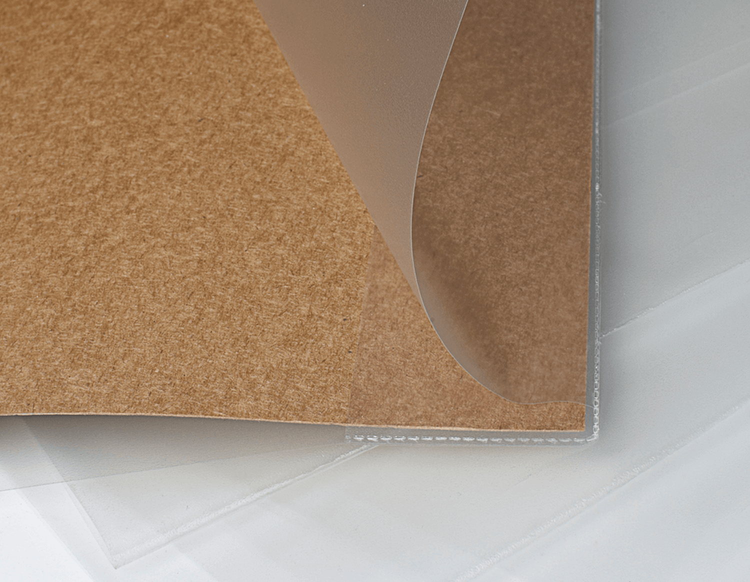 PP Transparent Orange Peel Book Cover with Dual Bookmark Flap - MFB-010