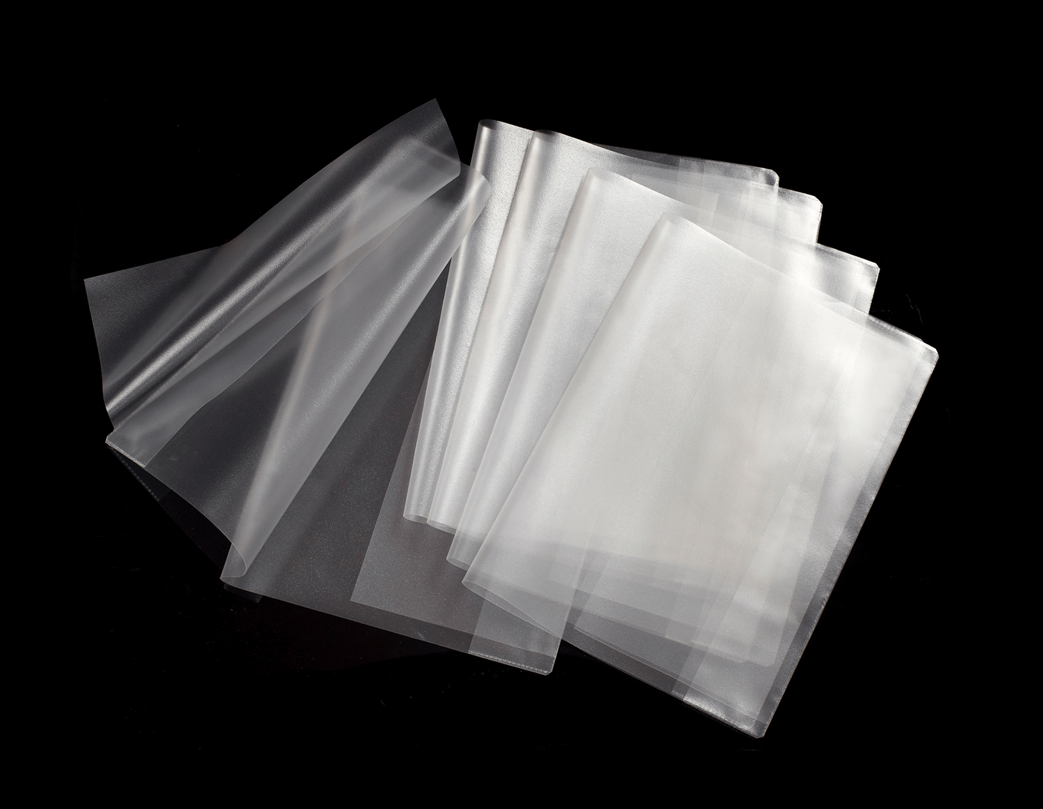 PP Transparent Orange Peel Book Cover with Dual Bookmark Flap - MFB-010