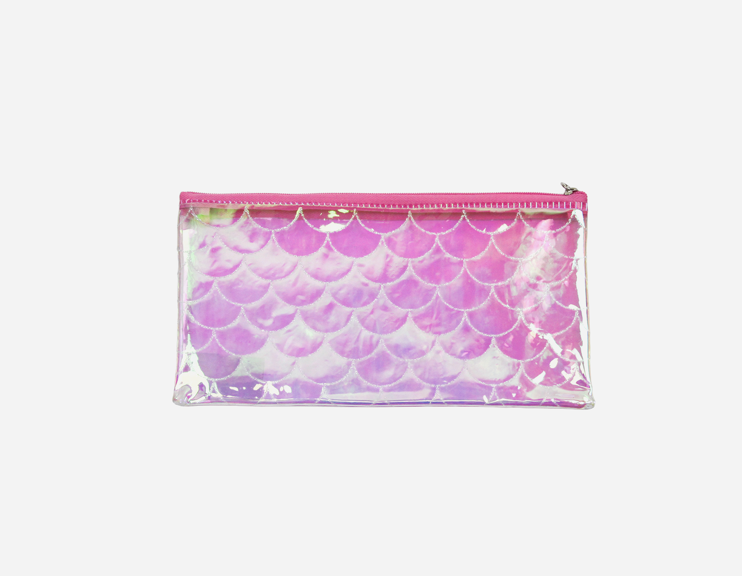 PVC Fish-Scale Pearlescent Zip Bag - MFO- 8068