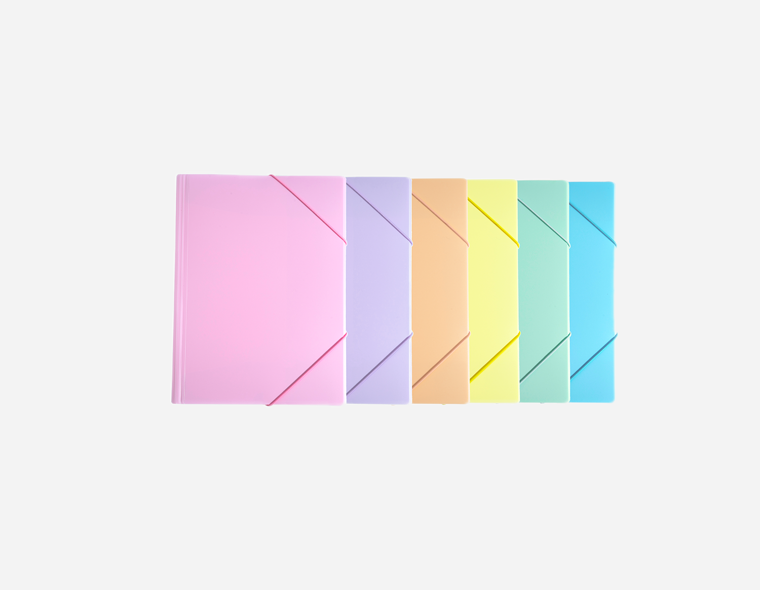 PP Pastel Elastic Folder – 3 Flap Document Organizer with Soft Color Tones | P-MFO-031