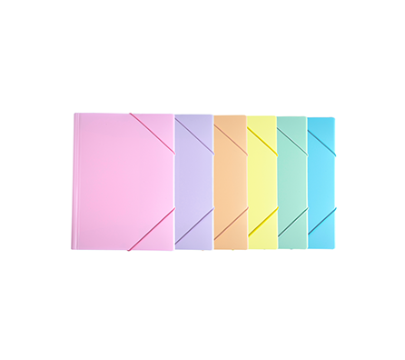 PP Pastel Elastic Folder – 3 Flap Document Organizer with Soft Color Tones | P-MFO-031