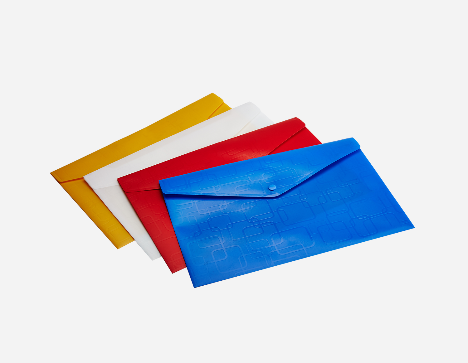 Solid Color Snap Button Folder with Embossed Texture | MFO-020