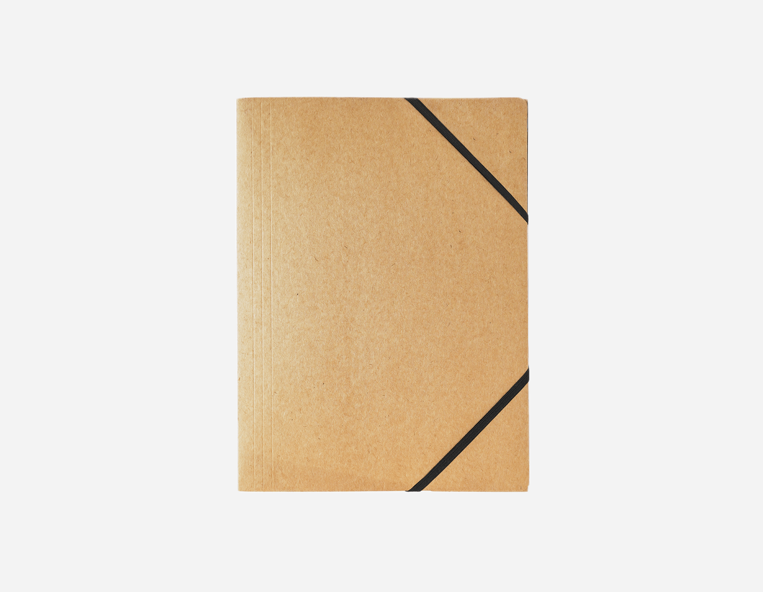 Kraft Paper Elastic Cord Folder with Flat Strap | K-MFO-011
