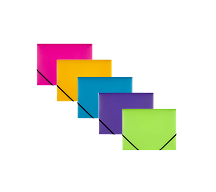 Solid Color Elastic Cord Folder with 3-Flap Protection | MFO-1018-2