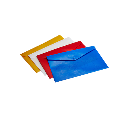 Solid Color Snap Button Folder with Embossed Texture | MFO-020