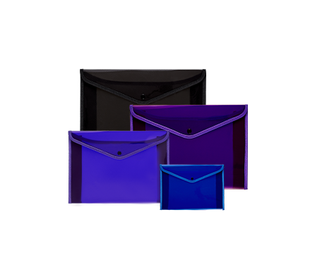 Transparent Twill PP Snap Button Folder Set with Sewing Edge | MFO-1016