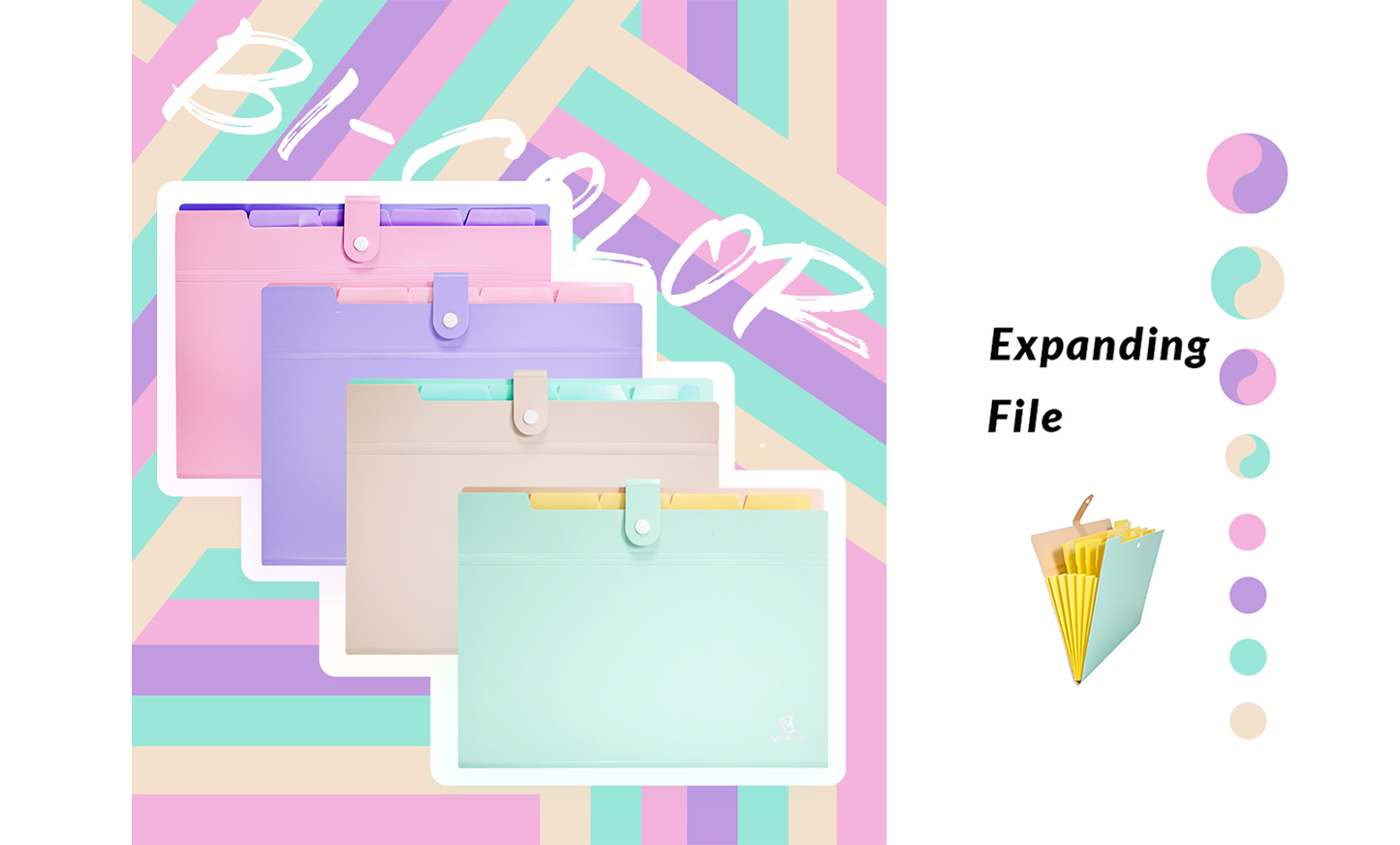 Multiple Color Expanding File - B-MFO-128  -4