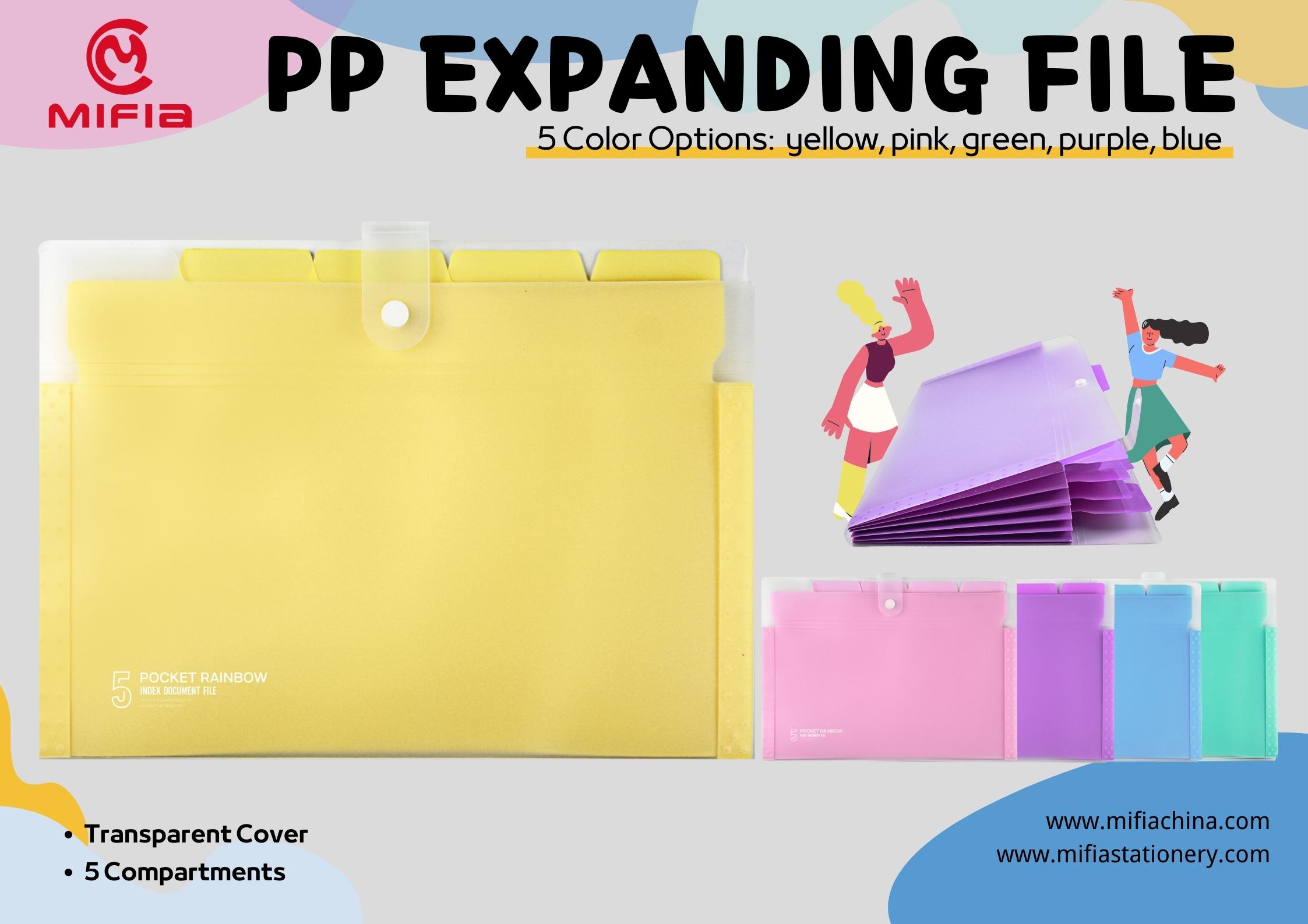 5-Pocket PP Expanding File MFO-128T (3)