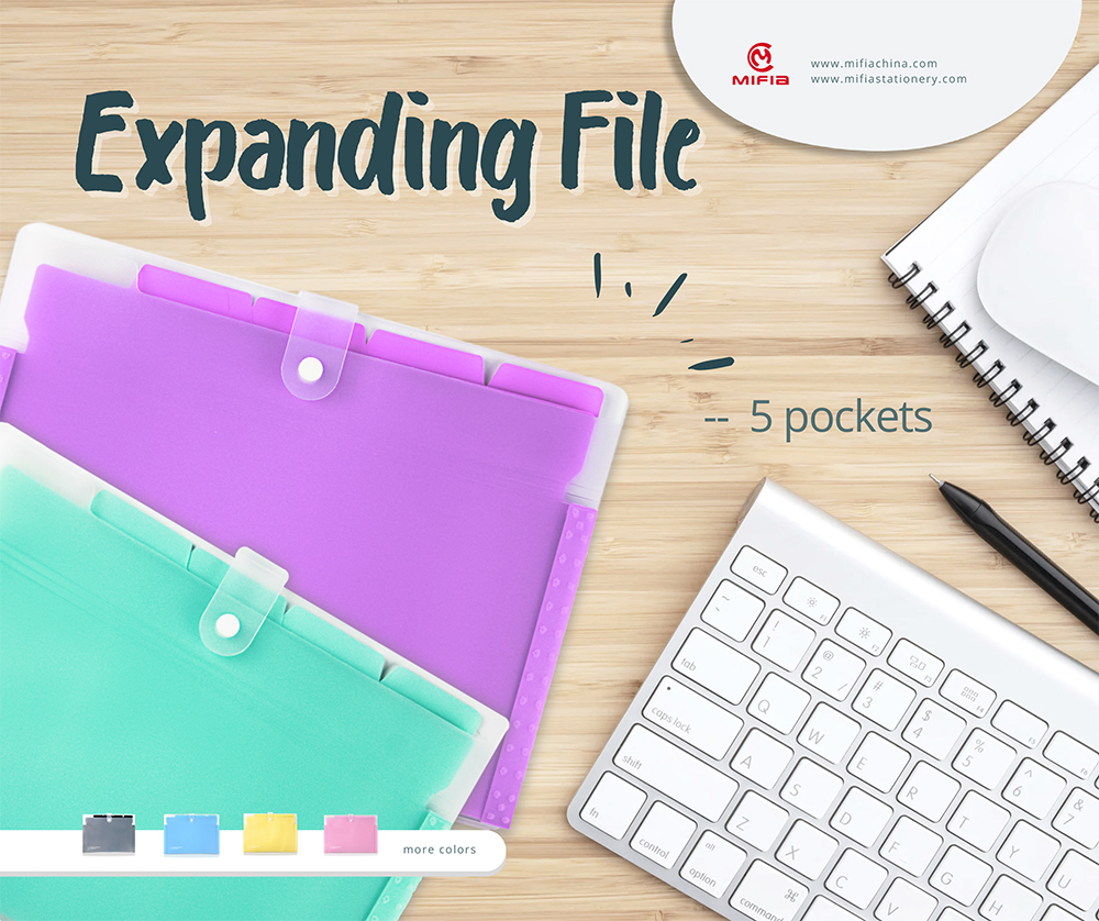 5-Pocket PP Expanding File MFO-128T (1)