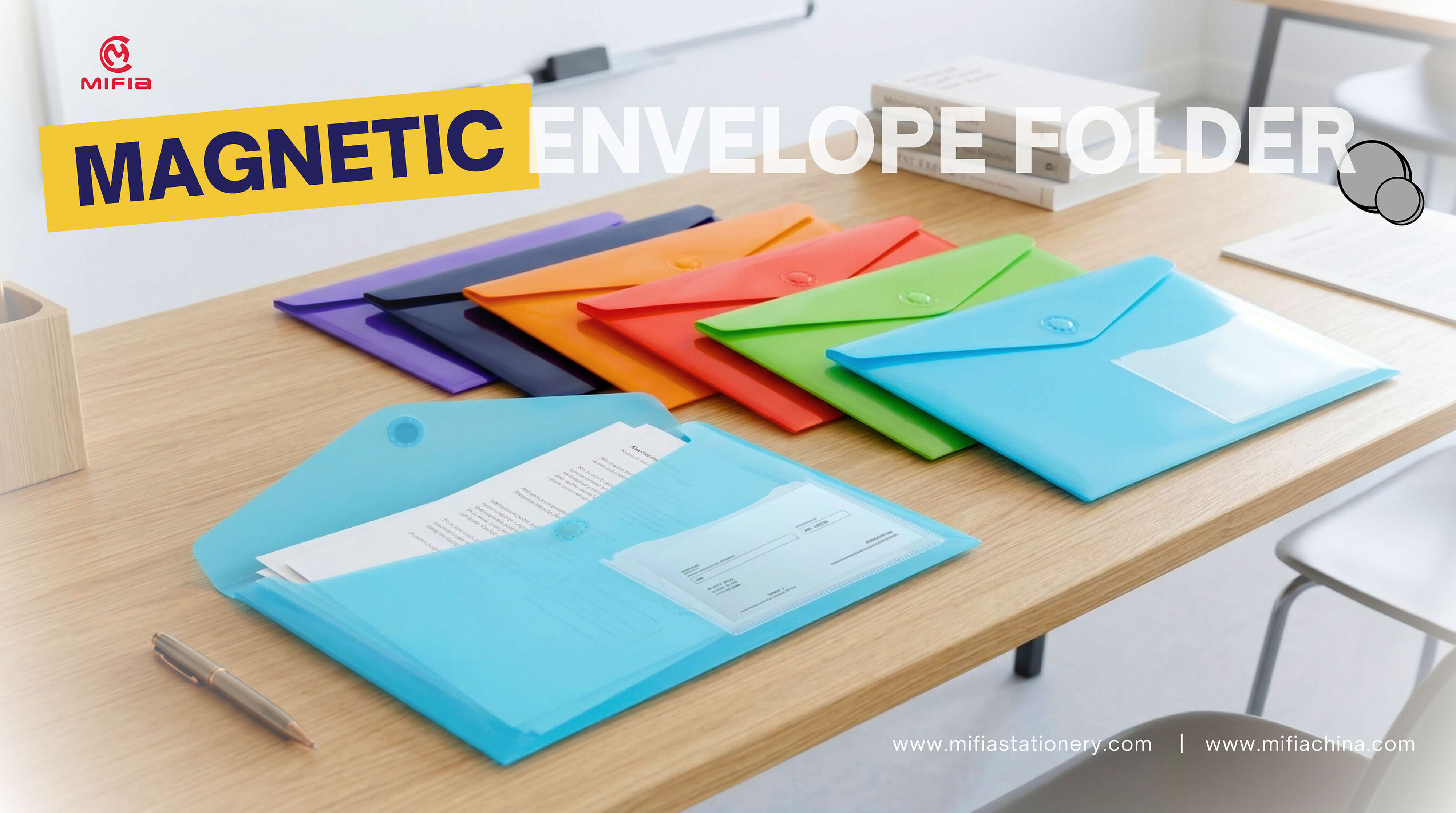magnetic envelope folder -Manufactured by MIFIA Stationery magnetic envelope folder -Manufactured by MIFIA Stationery