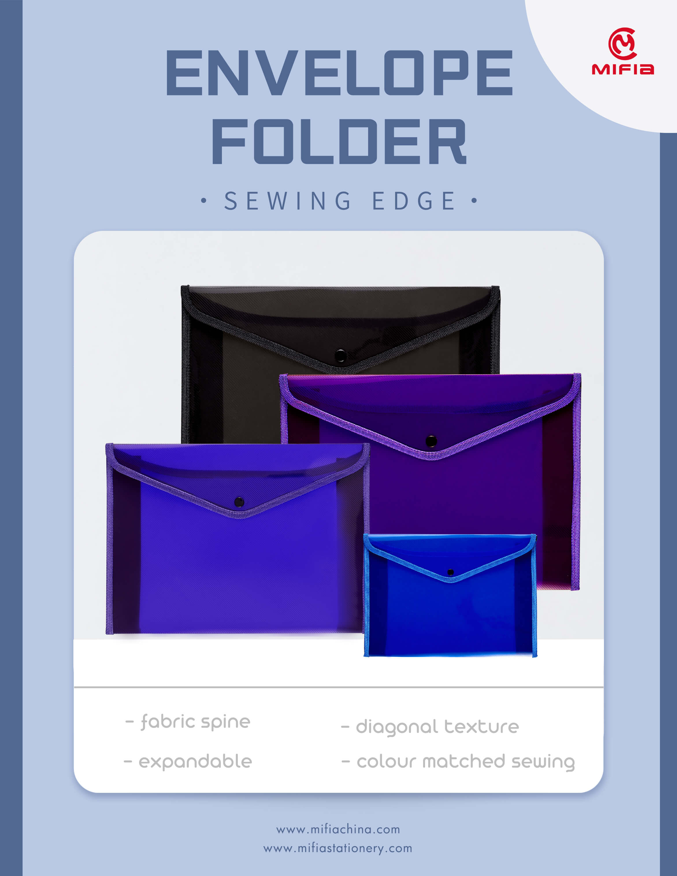 ENVELOPE FOLDER WITH SEWING -- by mifia stationery ENVELOPE FOLDER WITH SEWING -- by mifia stationery