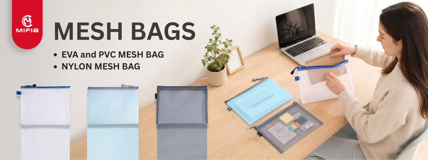 mesh bag - mifia stationery mesh bag - mifia stationery